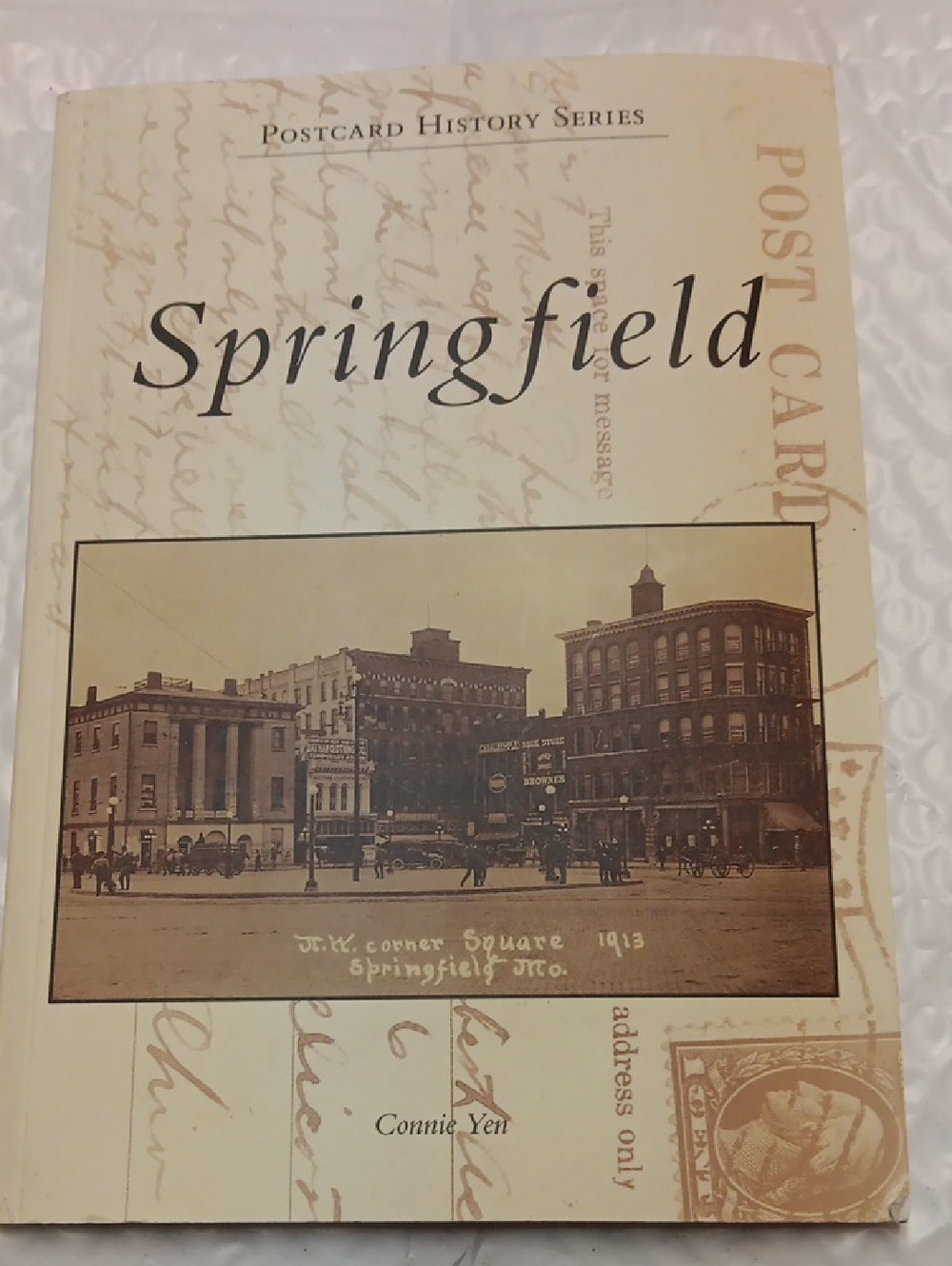 Springfield Postcard History Series Booklet - Cream & Brown